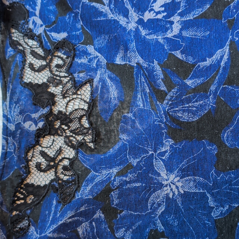 Lucky Blue and Black Floral Lace Sleeveless Top Size XL - New NWT - Picture 8 of 13
